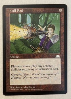 1x Null Rod Weatherlight MTG Magic the Gathering LP - Image 1
