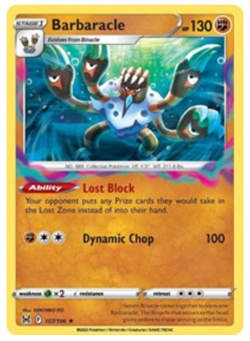 Barbaracle 107/196 Holo Rare- Pokemon SWSH11 Lost Origins M/NM- New - Image 1