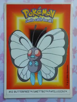 PAPILUSION / BUTTERFREE #12 - DUNKIN BOOMER 2000 CARTE POKEMON - TRES BON ETAT - Image 1