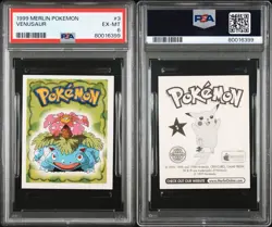 Venusaur 1999 Merlin Pokemon PSA 6 #3 - Image 3