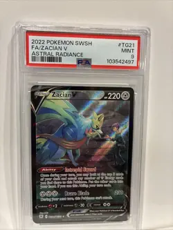 PSA 9 ZACIAN V TG21/TG30 FULL ART ASTRAL RADIANCE POKEMON 😍 - Image 1