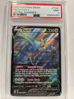 PSA 9 ZACIAN V TG21/TG30 FULL ART ASTRAL RADIANCE POKEMON 😍 - Image 2