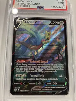 PSA 9 ZACIAN V TG21/TG30 FULL ART ASTRAL RADIANCE POKEMON 😍 - Image 3