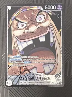OP09-081 Marshall.D.Teach Leader Alt Art One Piece TCG English Card - Image 1