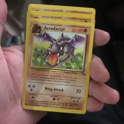 Pokemon TCG Aerodactyl Card 16/62 Fossil, Regular, MP Rare - Image 1