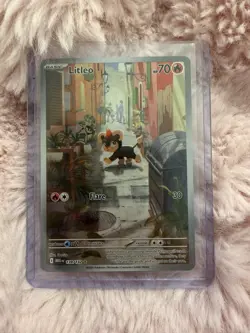 Pokemon TCG Litleo IR 139/132 Illustration Rare Pokemon Card Mega Evolution - Image 1