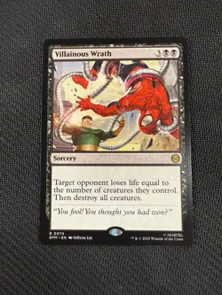 Villainous Wrath SPM 0074 Rare MTG Marvel's Spider-Man - Image 1