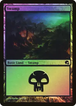 MTG FOIL Swamp 27 - Premium Deck Series: Graveborn #27 - Image 1