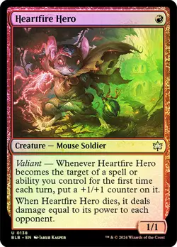 MTG FOIL Heartfire Hero - Bloomburrow #138 - Image 1