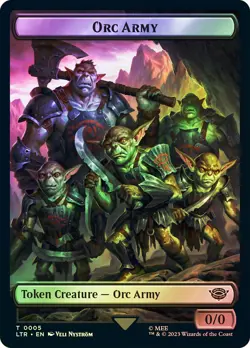 MTG FOIL {Food Token} (#010) // {Orc Army Token} (#005) - The Lord of the Rings - Image 2