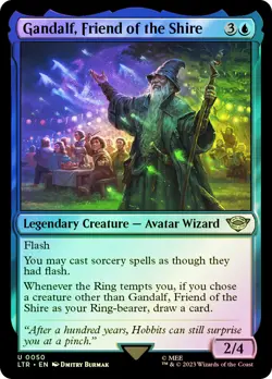 MTG FOIL Gandalf, Friend of the Shire - The Lord of the Rings #050 - Image 1