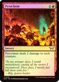 MTG FOIL Pyroclasm - Duskmourn: House of Horror #149 - Image 1