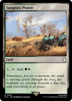 MTG Sungrass Prairie - Fallout Commander #295 - Image 1