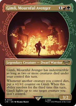 MTG Gimli, Mournful Avenger 323 Showcase - The Lord of the Rings #323 - Image 1