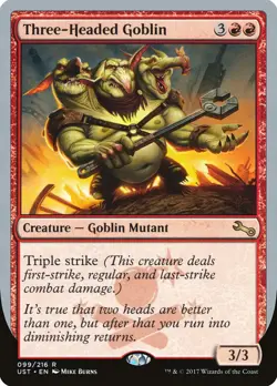 MTG Three-Headed Goblin - Unstable #99 - Image 1