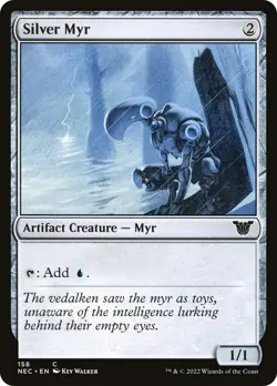 MTG Silver Myr - Kamigawa: Neon Dynasty Commander #158 - Image 1
