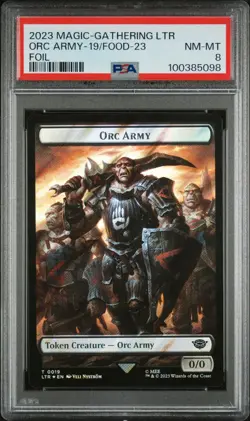 MTG Orc Army (0019) Double-Sided Token Surge Foil Lord Of The Rings PSA 8 POP 1 - Image 1