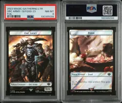 MTG Orc Army (0019) Double-Sided Token Surge Foil Lord Of The Rings PSA 8 POP 1 - Image 3