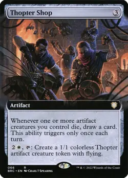 MTG Thopter Shop Extended Art - The Brothers' War Commander #066 - Image 1