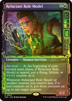MTG FOIL Reluctant Role Model - Duskmourn: House of Horror #303 - Image 1