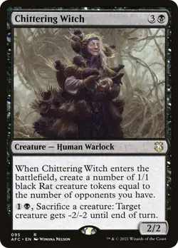 MTG Chittering Witch - Adventures in the Forgotten Realms Commander #095 - Image 1