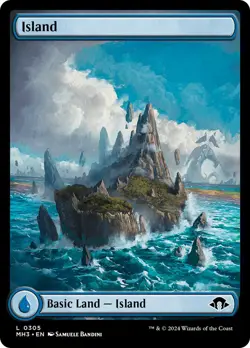 MTG Island 305 Full Art - Modern Horizons 3 #305 - Image 1