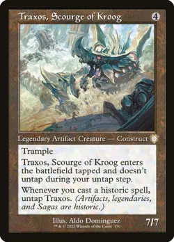 MTG Traxos, Scourge of Kroog Retro Frame - The Brothers' War Commander #170 - Image 1