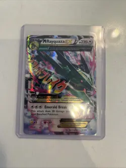 Pokemon TCG Mega-Rayquaza EX Roaring Skies Holo Rare Card 76/108 - Image 1