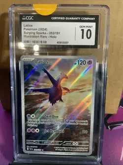 Pokemon TCG Latios Pokemon 2024 Surging Sparks -#203/191 Illustration Rare Holo - Image 2