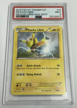 2016 Pokemon XY Trainer Kit Pikachu Libre Half Deck #14 PSA 9 Mint - Image 1