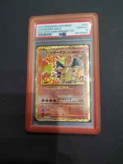 Pokemon PSA 10 CHARIZARD 25th Anniversary Celebration Japanese Holo Graded - Image 1