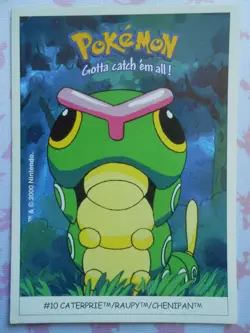 CHENIPAN / CATERPRIE #010 - DUNKIN BOOMER 2000 - CARTE POKEMON - TRES BON ETAT - Image 1