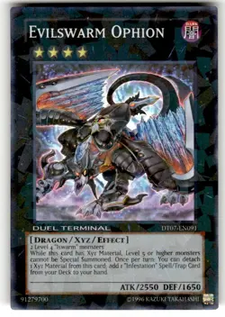 YUGIOH EVILSWARM OPHION DT07-EN091 DUEL TERMINAL NM - Image 1