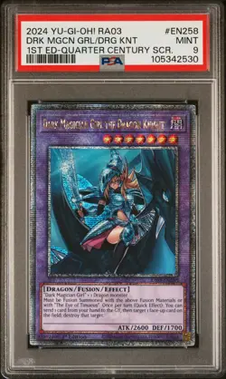 2024 #EN258 DARK MAGICIAN GIRL THE DRAGON KNIGHT PSA 9 - Image 1