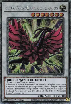 Yugioh Black Rose Moonlight Dragon RA03-EN038 - - Platinum Secret Rare - Image 1