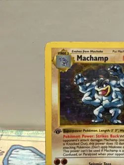 Pokemon Machamp Holo 1st Edition Rare TCG Card Base Set 8/102 Shadowless - Image 2