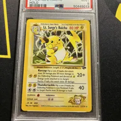 PSA 9 Lt. Surge’s Raichu 11/132 -Rare Holo Vintage Pokemon Card- Gym Challenge - Image 2