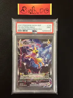 PSA 9 Jolteon VMAX Black Star Promo SWSH184 Pokemon Card - Image 1