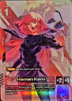 Haman Karn Newtype Challenge Top 4 Promo Card GD02-091 Gundam TCG Foil English M - Image 1