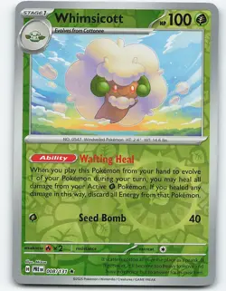 Whimsicott #008/131 Reverse Holo Pokemon Card SV: Prismatic Evolutions - Image 1