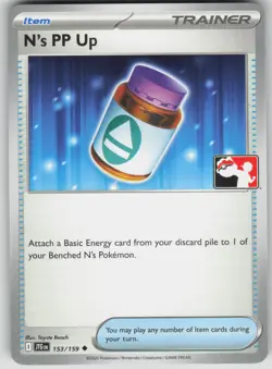 Pokemon TCG N's PP Up Uncommon Prize Pack Series Cards 153/159 - Image 1