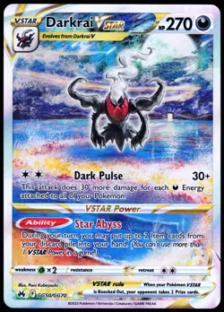 Pokemon Card- Darkrai VSTAR Crown Zenith: Galarian Gallery #GG50/GG70 - Image 1