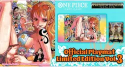 One Piece Official Playmat Nami + Usopp CARD Limited Edition Vol.3 ENGLISH NEW - Image 1