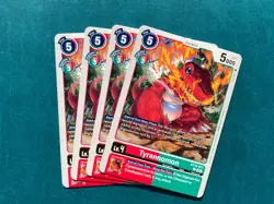Tyrannomon BT14-013 Playset Blast Ace Digimon Card Game x4 - Image 1