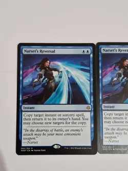2 X MTG Magic The Gathering War of the Spark Narset's Reversal Blue Rare - Image 2