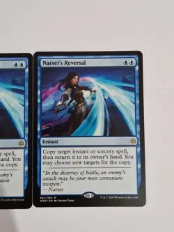 2 X MTG Magic The Gathering War of the Spark Narset's Reversal Blue Rare - Image 3