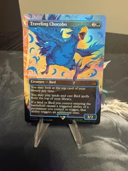 Traveling Chocobo (Borderless) (Neon Ink Blue) Final Fantasy Foil - Image 2