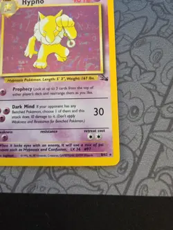 Pokemon: Hypno #8/62 Holo Rare Fossil 1999 WOTC Vintage - NM - A91 - Image 5