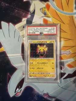 2018 Pokemon Pretend Boss Pikachu JPN SM Promo 196/SM-P - PSA 10 GEM MINT - Image 1
