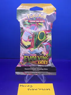 Pokemon TCG - Evolving Skies RAYQUAZA Sleeved Booster Pack Sword & Shield SEALED - Image 1